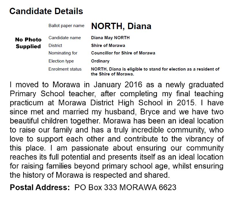 Diana North - 2023 Candidate Profile